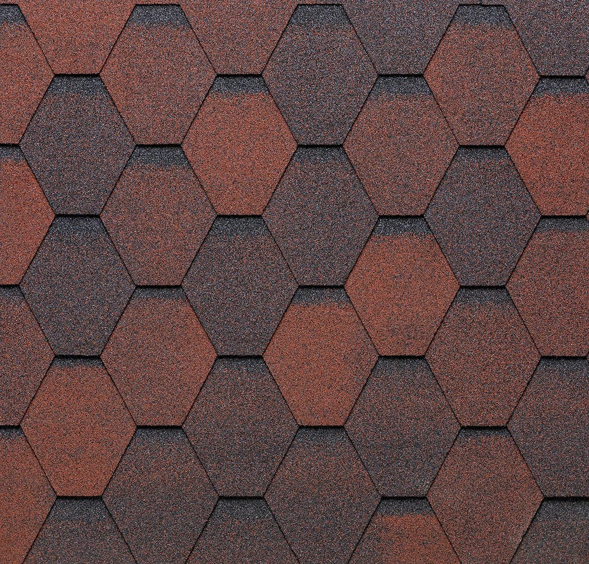 Bituumendsindel Eco Roof Hexagonal (2,3m2) punane