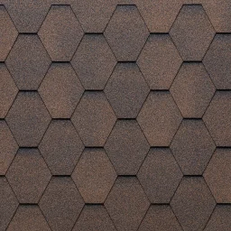 Bituumendsindel Eco Roof Hexagonal (2,3m2) pruun