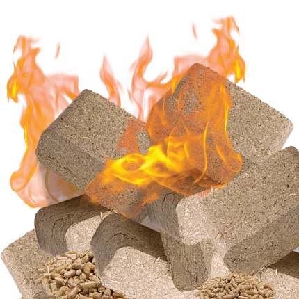 wood briquettes and heating pellets
