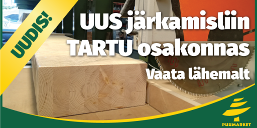 UUS 13,5m talade järkamisliin Tartu osakonnas!