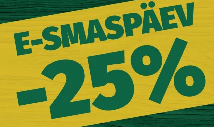 E-smaspäev | Laotooted 25% soodsama hinnaga!