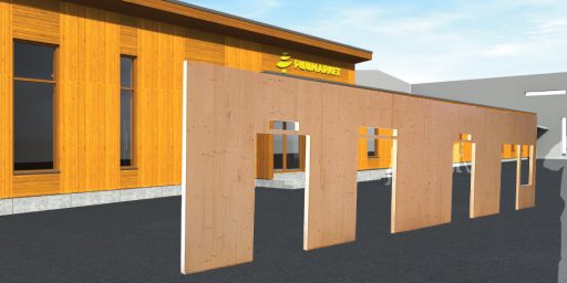 Puumarketi kauplus valmib Arcwoodi ristkihtpuit elementidest