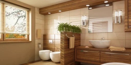 Vannituba või duširuumi saab täiesti edukalt ka ainult puiduga viimistleda