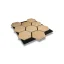 Seinapaneel Hexagon 20x580x670mm naturaalne tamm must vilt