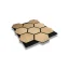 Seinapaneel Hexagon 20x580x670mm naturaalne tamm, must MDF ja vilt